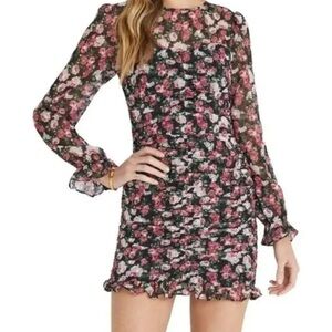 Vici Floral Long Sleeve Dress XS